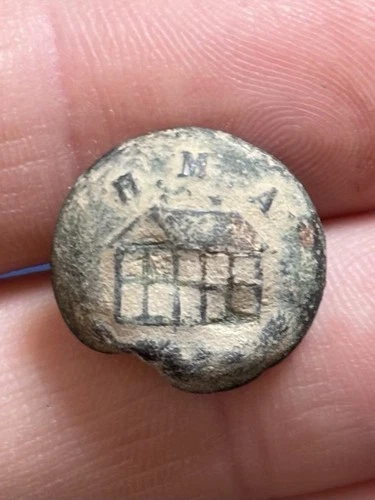 Rare! HMA “Hampton Military Academy” Of Virginia Confederate School Button!