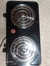 Portable Electric Stove Top 2 Burners, Double Hot Plate, Countertop