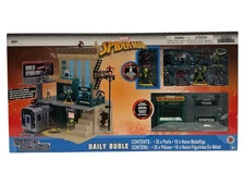 Marvel Spider-Man Daily Bugle Nano Scene & 10 Action Figures, Spiderman Playset