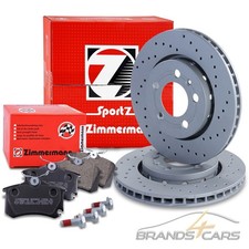 ZIMMERMANN SPORT-BREMSSCHEIBEN + BELÄGE HINTEN FÜR AUDI TT 8N BJ 98-06