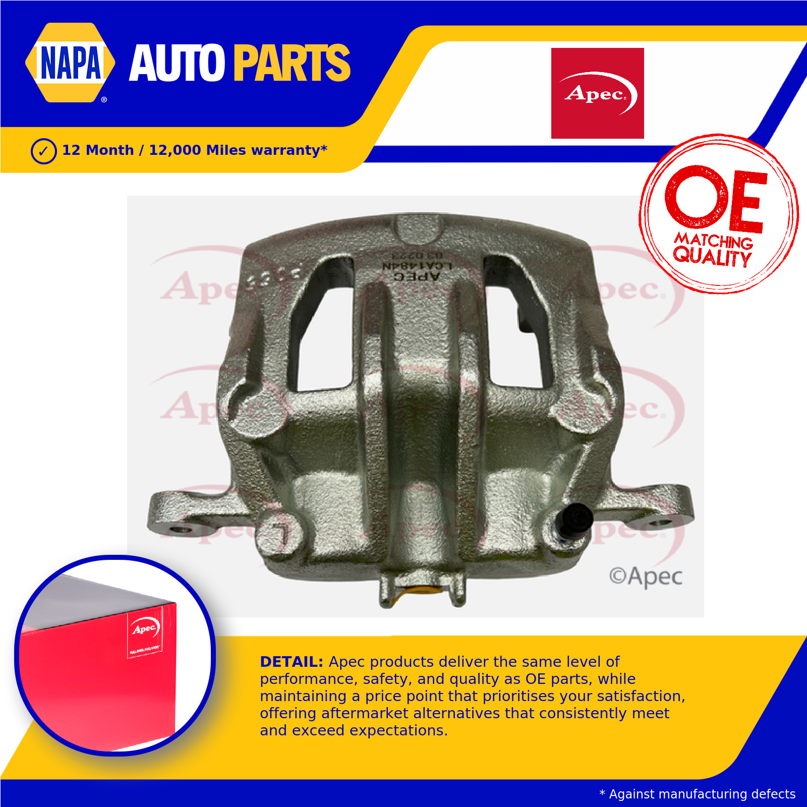 Brake Caliper LCA1484N Apec 581102W700 581802WA00 Genuine Top Quality Guaranteed