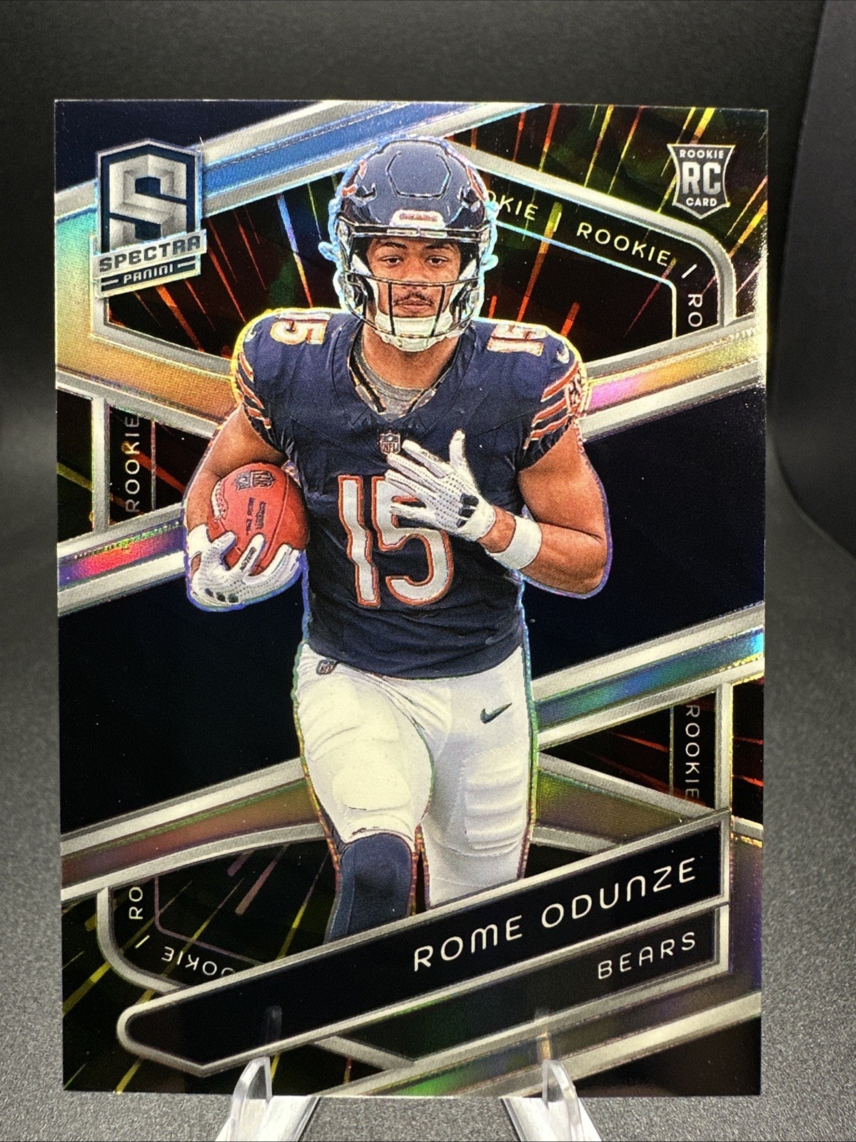 2024 Panini Spectra - Rookies Rome Odunze #120 Hyper Prizm /75 (RC)