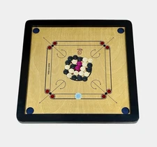 Premium Wooden Carrom Board Game 27 x 27 Inch with 24 Coins & 1 Striker