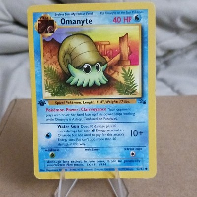 Pokemon vintage Fossil Omanyte 52/62 1st ed MP