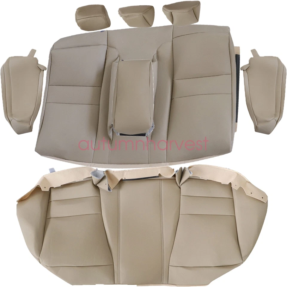 For 2008-2012 Honda Accord EX-L Front & Second Row SEAT COVER With Headrest Tan - Image 3 of 4