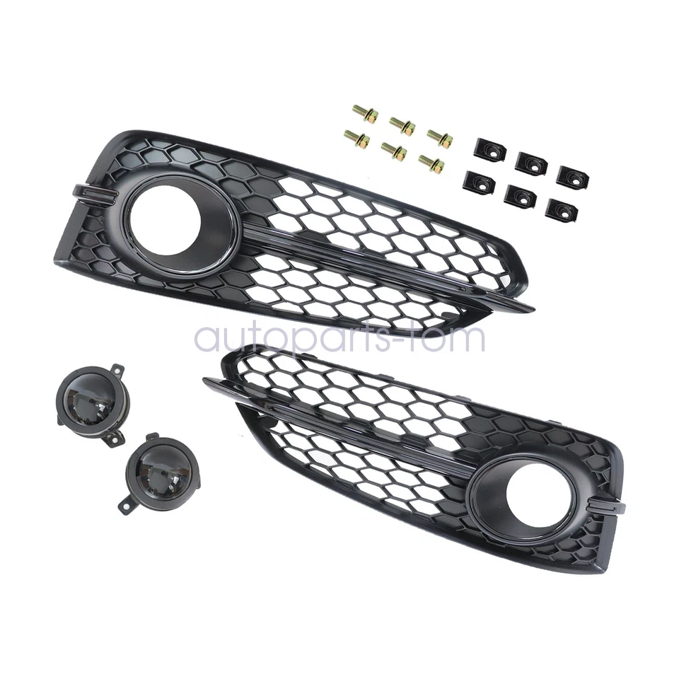 Parachoques delantero luz antiniebla cubierta rejilla bisel para Audi A8 Quattro S8 2011 2012-2014 Foto 3 de 4