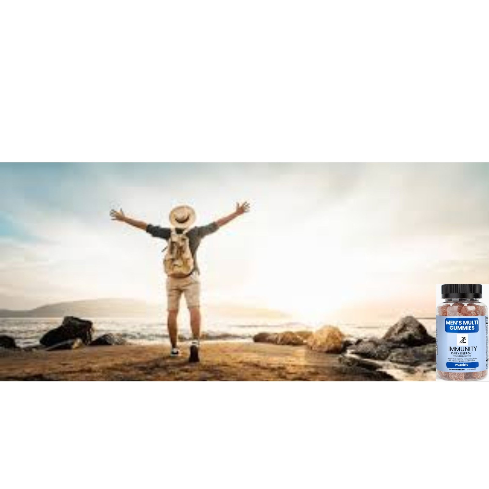 Men’s Multivitamin Gummies for Immune Support Vitamin A B C D Zinc Daily Energy