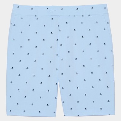Brandneu! G/Fore Herren Skull & T's Maverick 4-Wege-Stretch-Shorts: Sky
