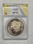 1879-S $1 Morgan Silver Dollar VAM-36 "Cootie Jaw" Variety ANACS MS-62 Toner!