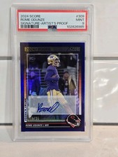 2024 Panini Score Rome Odunze #309 Artist's Proof Auto /35 RC PSA 9 MINT POP 1