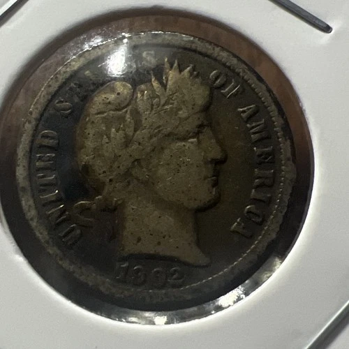 1902-O Barber Liberty Head Dime Great Condition 90% silver Actual coin FI 3-2