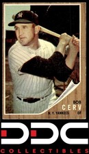 1962 Topps #169b Bob Cerv New York Yankees Excellent