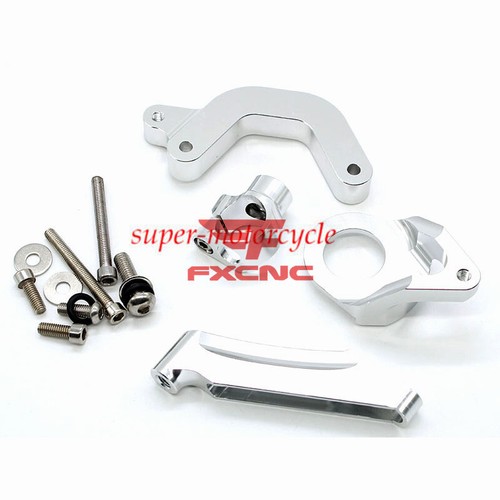 For GSXR1000(K9) 2009-2015 Steering Damper Stabilizer Bracket Mount Silver CNC - Picture 4 of 4