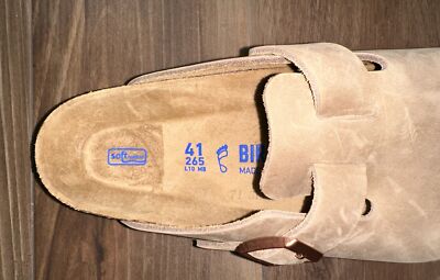 Birkenstock Boston Soft Footbed Clog Leather Size 41 / Women's 10