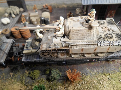 HO Roco Minitanks 9th Panzer Army Train Railway 3 Cars #A2149 Custom Detailed - Picture 4 of 5