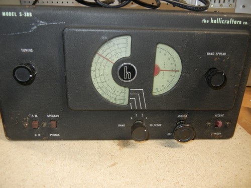 1947 Hallicrafters S-38B AM/SW receiver Ham estate, rebuilt, Orig back no bottom - Zdjęcie 2 z 13