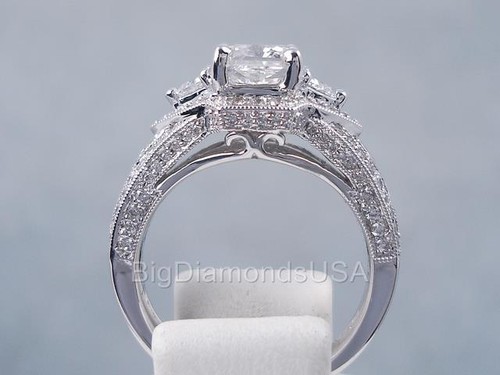 ANELLO DI FIDANZAMENTO 2,23 CARATI TW TAGLIO RADIANTE DIAMANTE G SI2 - Foto 3 di 8