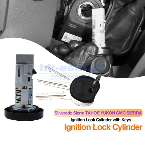 Cylindre serrure allumage avec clés pour Chevrolet Silverado GMC Sierra 2007-2014 924-796 - Photo 3/22