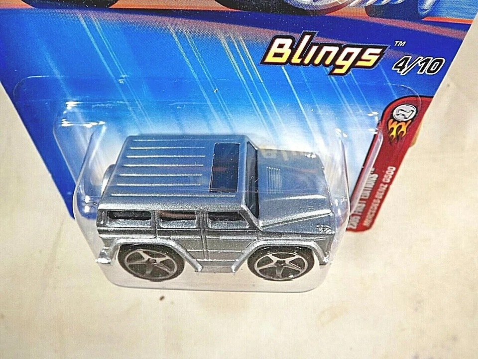 2005 Hot Wheels #34 First Editions-Blings MERCEDES-BENZ G500 Gray w/5 Sp-Variant - Image 3 of 4