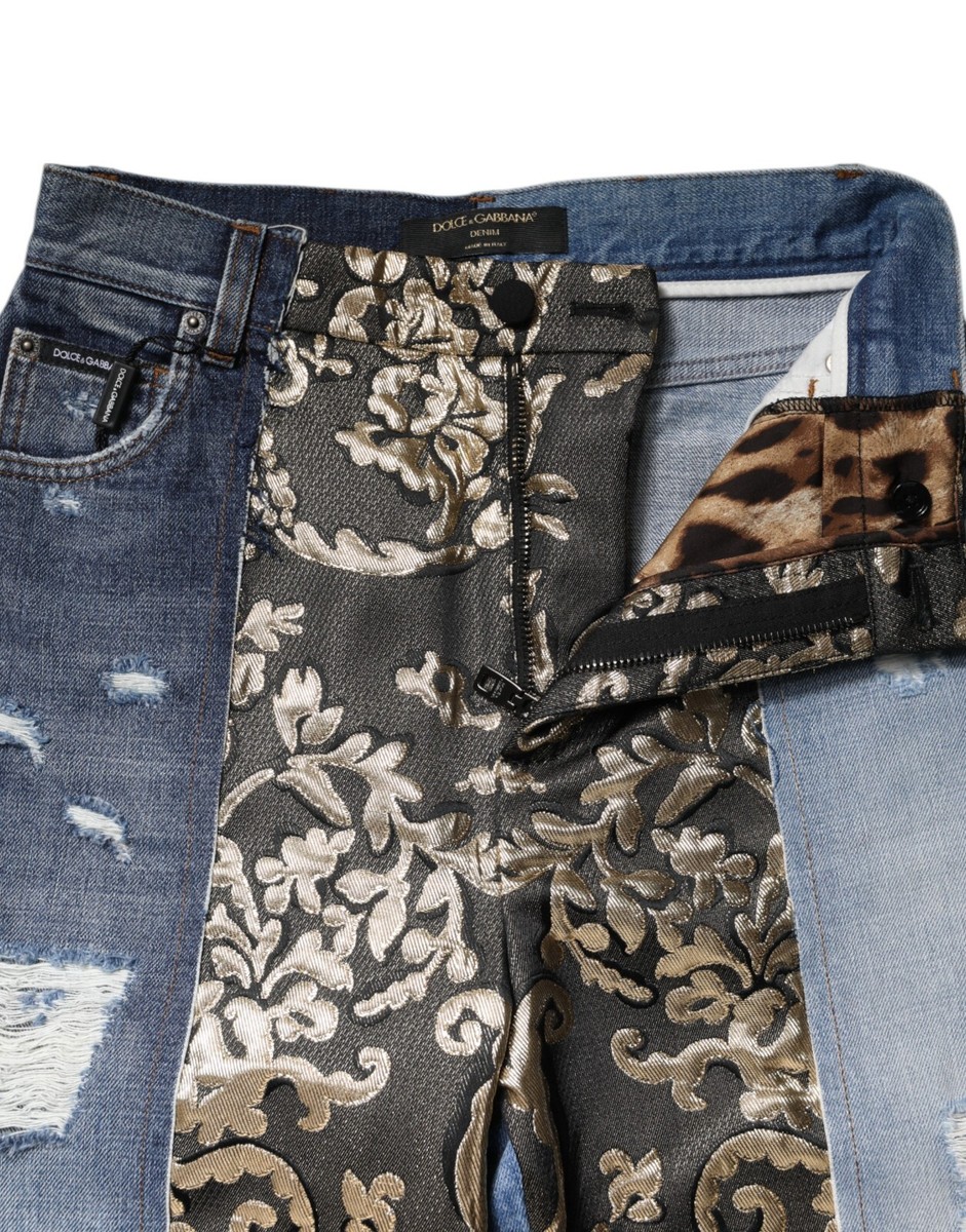 Jeans Dolce & Gabbana Multicolor Patchwork - Taille IT40/US6/S - Neuf Avec étiquettes, Coton Denim