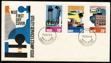 Niue 1976 Public Utilities  FDC - Set Of Three Stamps - Mint