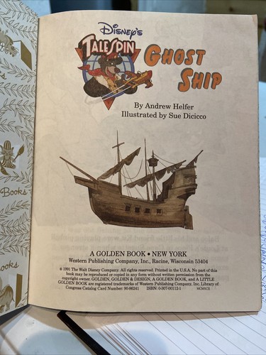 A Little Golden Book Disney’s Tale Spin Ghost Ship Andrew Helfer - Picture 4 of 9