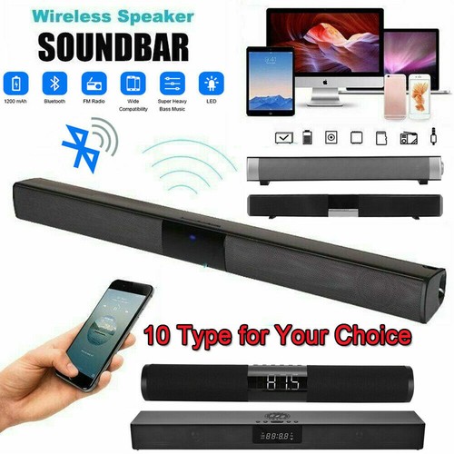 Wireless Bluetooth Sound Bar Speaker System TV Home Theater Soundbar Subwoofer