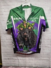 Hincapie "Black Bear Rampage" Mens Cycling Jersey Size 2XL Green Full Zip