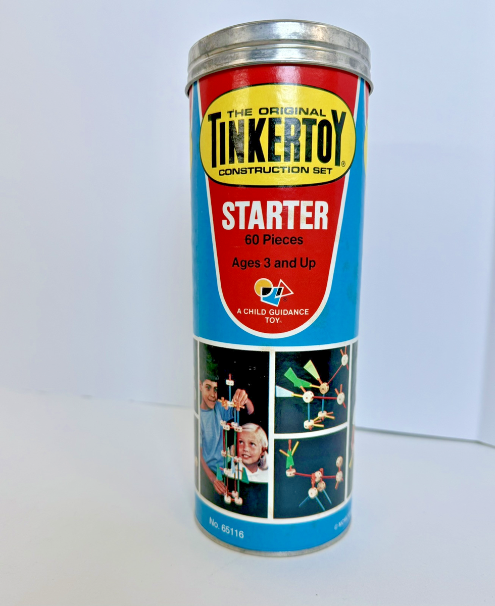 Original TinkerToy Construction Set Starter Kit, 60/60 pieces