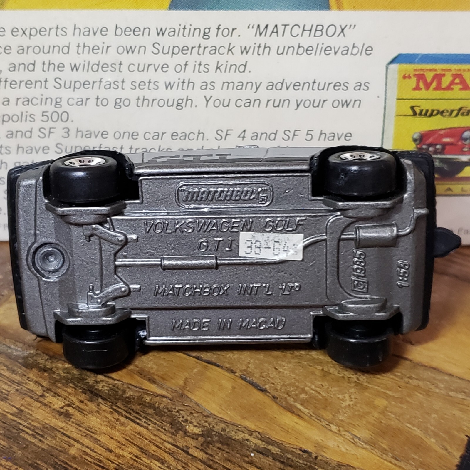 Matchbox Volkswagen Golf GTI Vintage 1985 MB56 Series Charcoal Grey