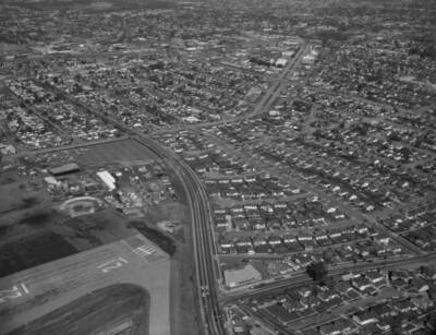 Bundy Drive and Ocean Park Boulevard, north Ca LA OLD PHOTO 2