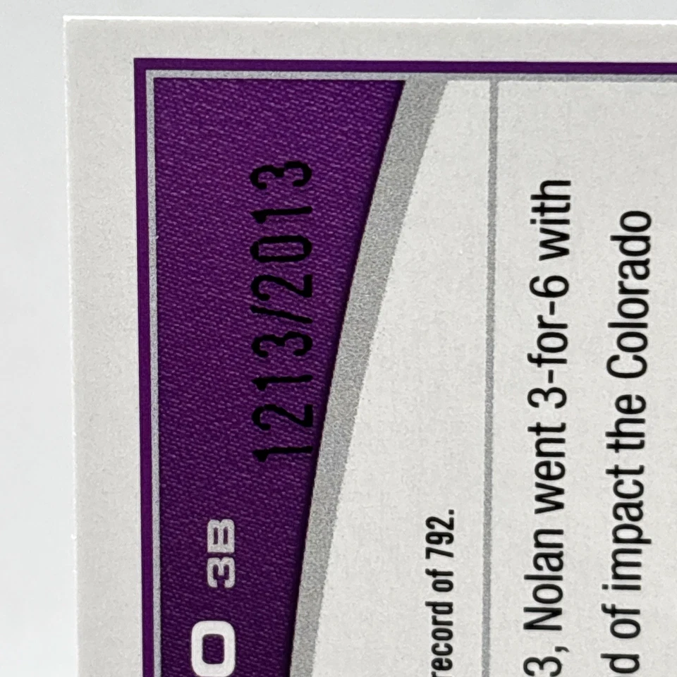 2013 Topps Update - Nolan Arenado - Gold Parallel /2013 - Rookie (RC) #US259 - Image 3 of 3