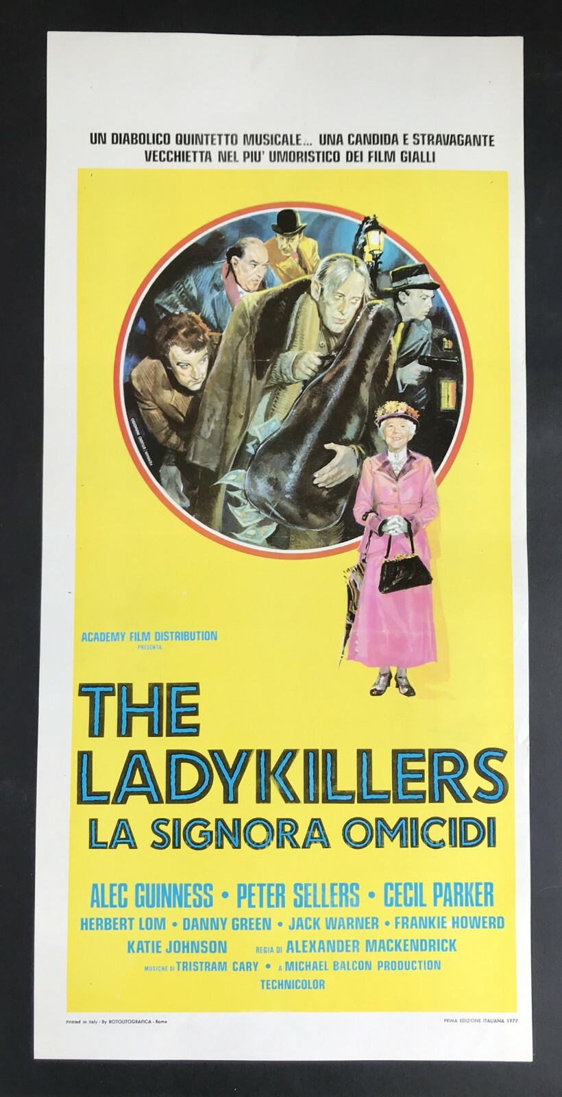 Locandina originale film La signora omicidi (1955) - Regia di Alexander Mackendrick