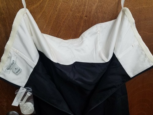NWT $168 White House Black Market Elegant Tuxedo BowTie Black Dress Size 10 WHBM - Picture 5 of 7