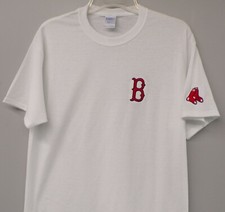 Boston Red Sox MLB Baseball Embroidered T-Shirt S-6XL, LT-4XLT New