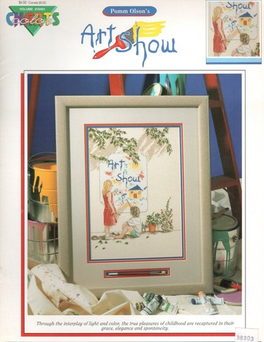 Color Charts #10401 ART SHOW Cross Stitch Pattern Leaflet