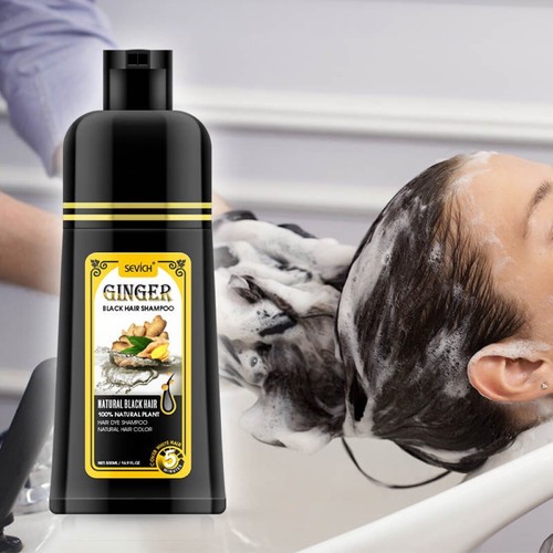 Ginger Black Hair Dye Shampoo -None Toxic/ None Allergic Hair Color Shampoo ! - Picture 7 of 13