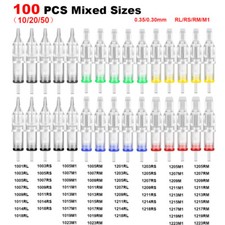 10/20/50/100pcs Mixed Tattoo Cartridge Needles Disposable Sterilized RS/RL/RM/M1