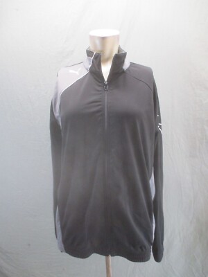 NWOT PUMA Size M Mens BLK Full Zip Stand Collar Pocket Training Track Jacket 575