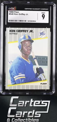 Ken Griffey Jr. 1989 Fleer #548 Seattle Mariners Hall of Fame RC Rookie CGC 9