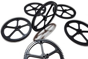 6 Rare K'NEX Large 5" Big Black Gears w/Offset Socket Crown Ferris Parts KNEX