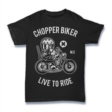 Chopper Biker T-Shirt. 100 Cotton Premium Tee NEW