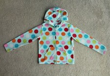 Gymboree COZY CUTIE Dot Microfleece Hoodie Girls Jacket polka dots Size M 7-8