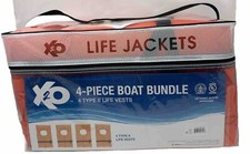 4 Pack Type II Life Jacket Vest Orange USCG Approved Adult Fishing Boating
