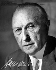 Repro-Autogramm - Konrad Adenauer - Bundeskanzler - 11,4 x 14,3cm