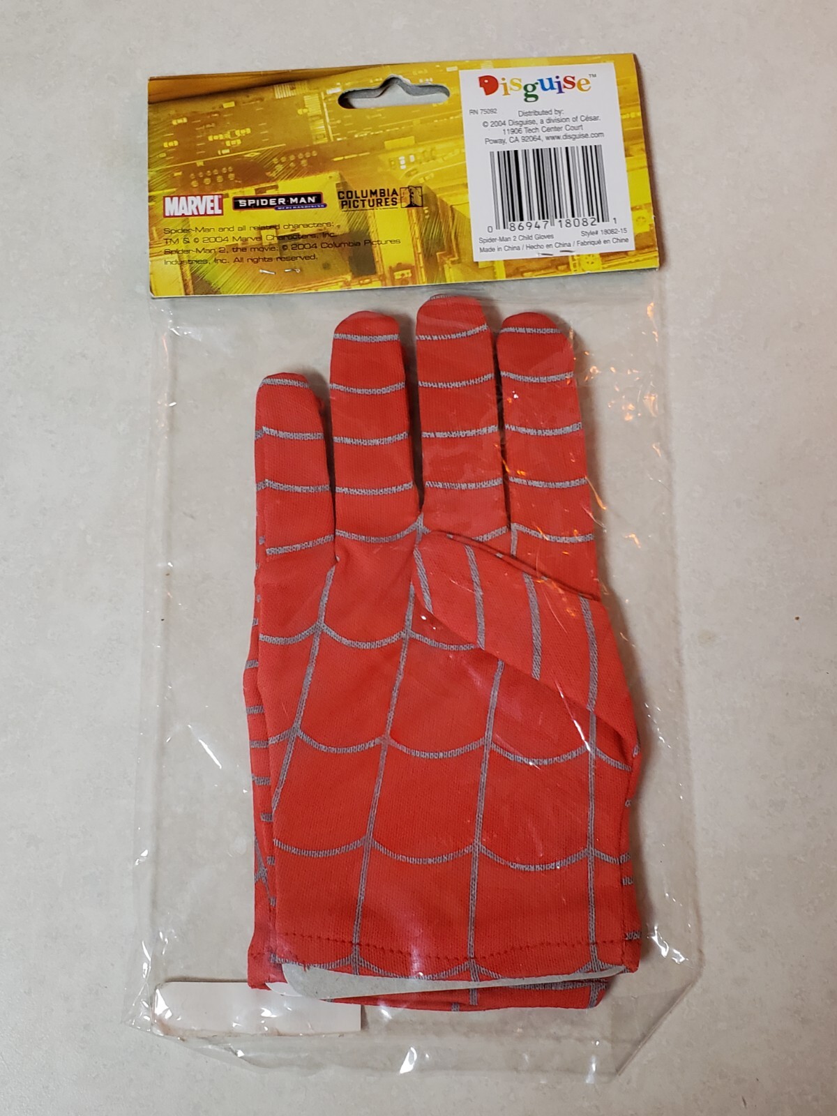 Spiderman Marvel Movie Child  Costume - Size 7-10 w/gloves