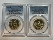 2022 P A & P B Vermont  American Innovation Dollar Snowboarding PCGS MS66