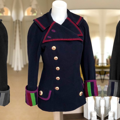 GIANNI VERSACE COUTURE navy blue wool 