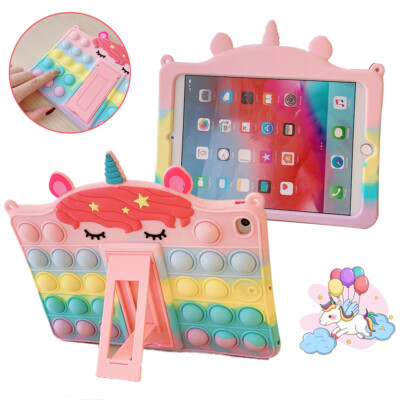 Kids Safe Silicone Tablet Case for iPad 5/6th 7th 8th 9th 10th 11th Gen Unicorn