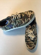 Polo Ralph Lauren Boy's Sz 4 5 6 Thornton Green Camouflage Sneakers Shoes Camo